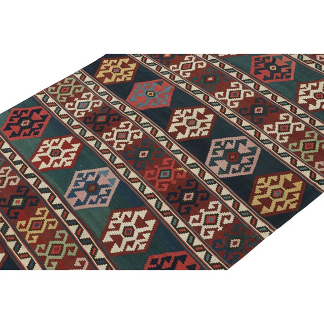1950s 1950s Vintage Azerbaijan Persian Kilim With Geometric Patterns, From Rug & Kilim For Sale - Image 5 of 7