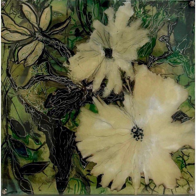 Abstract Expressionism Mira Lehr, Eco Feminist Mixed Media Botanic Painting Mira Lehr Miami Abstract Expressionist, c.2008-2009 For Sale - Image 3 of 8