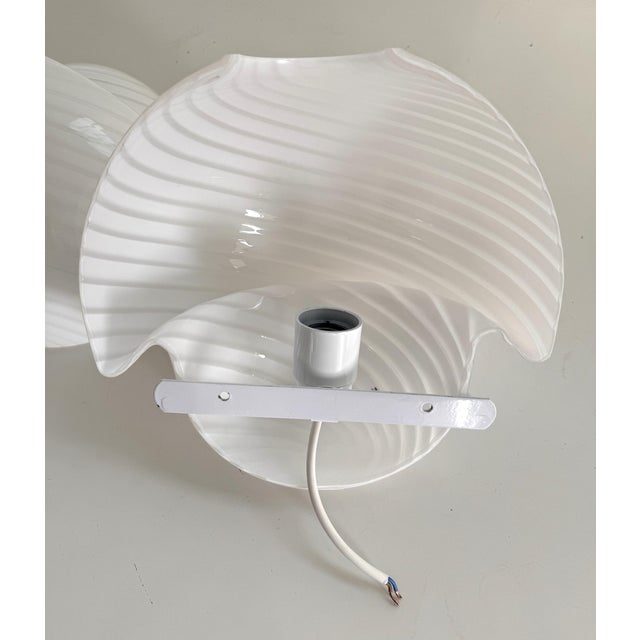 Italian Murano Swirl Glass Mushroom Wall Sconces from De Majo, 1970s, Set of 2 For Sale - Image 11 of 13