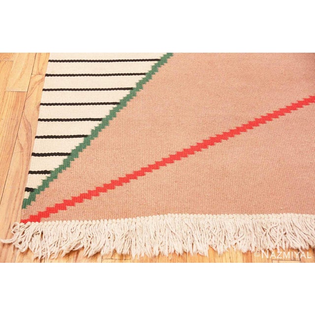 Cream Nazmiyal Collection Antonin Kybal Vintage French Kilim Rug For Sale - Image 8 of 10