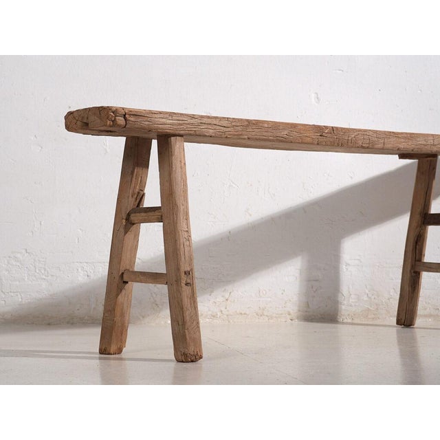 Antique primitive style bench (c.1870) Dimensions: Length: 155 cm Depth: 15 cm Height: 51 cm Style: Qing Dynasty Materials...