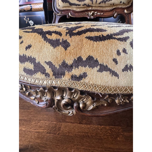 1950s Louis XV Chair in Scalamandre Tigre Upholstery For Sale - Image 9 of 9