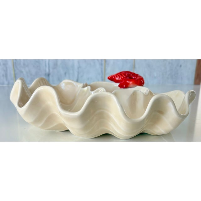 Mid 20th Century Vintage Metlox California Pottery Shrimp Shell Serving Dish For Sale - Image 5 of 10
