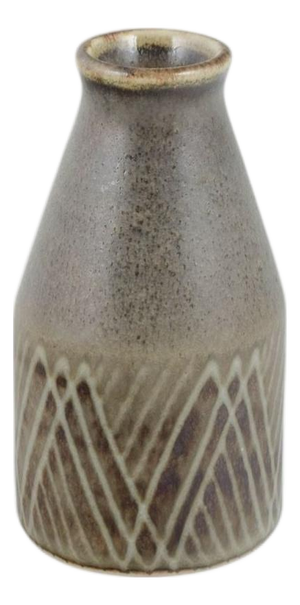 Cylindrical Stoneware Vase with Brown Glaze by Carl-Harry Stålhane for Rörstrand, 1960s