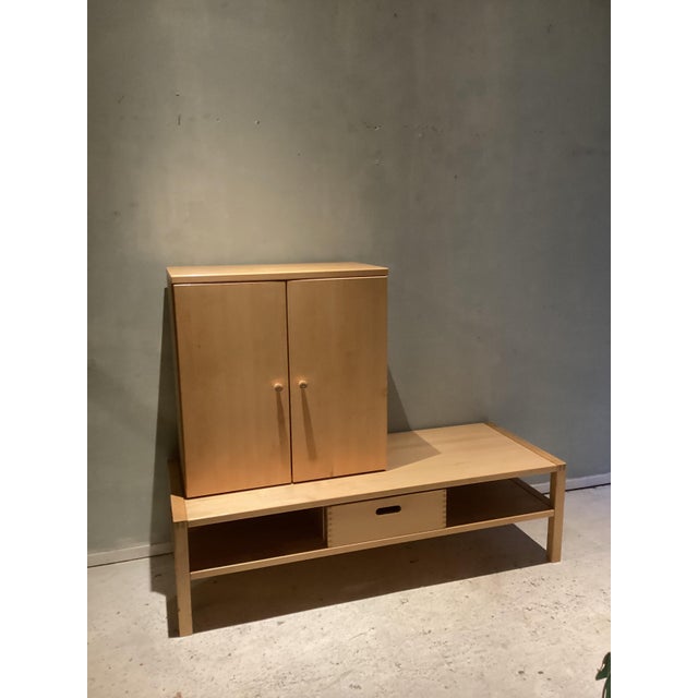 Cabinet in Beech Wood, 1980s For Sale - Image 4 of 10