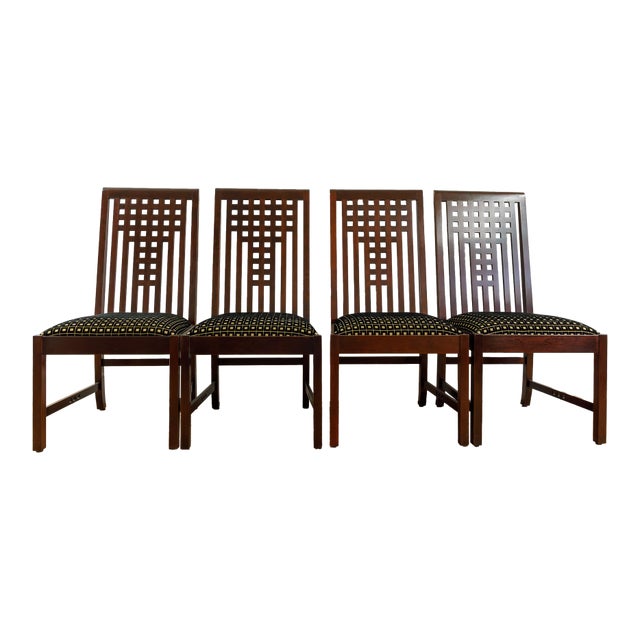 Set of 4 Stickley Cherry Dining Chairs - Mackintosh Style (Made in America) For Sale