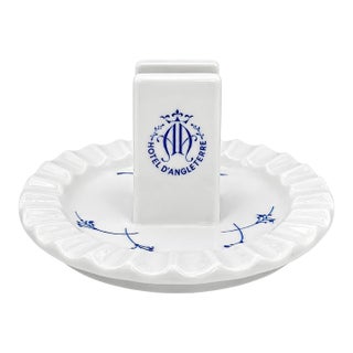 Vintage Hotel d'Angleterre Copenhagen Denmark Ashtray Match Holder Dish For Sale