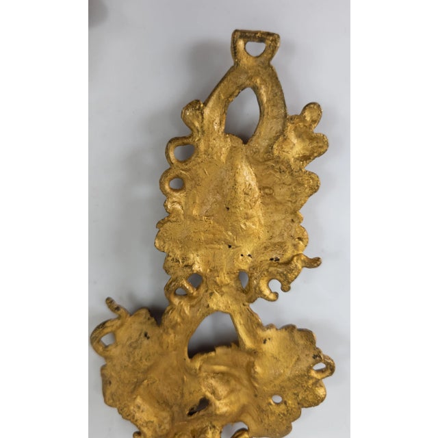 19th Century Group of 3 Gilt Bronze Architectural Furniture Accents With Grape Motif For Sale - Image 11 of 11