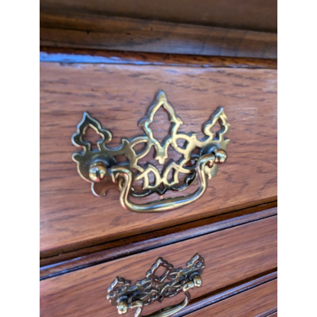 Vintage Chippendale Style 4-Drawer Bachelor Nightstand For Sale In Phoenix - Image 6 of 7
