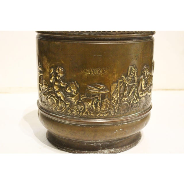 Mid 19th Century Mid-19th Century French Circular Brass Jardiniere For Sale - Image 5 of 8