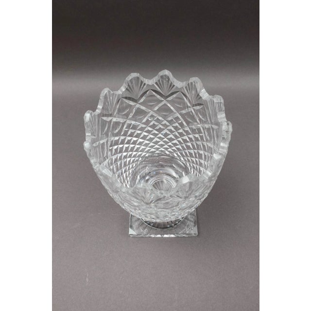Glass Waterford Ireland Vintage Master Cutter Collection Footed Crystal Vase For Sale - Image 7 of 10