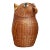 Vintage Shanghai Weave Rattan Owl Basket For Sale