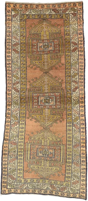 Early 20th Century Antique Caucasian Kazak Rug - 4′2″ × 9′5″