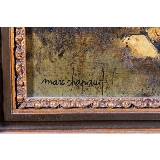 1975 Signed Etang at Sologne French Landscape Oil on Canvas Painting by Marc Capaud For Sale - Image 4 of 10