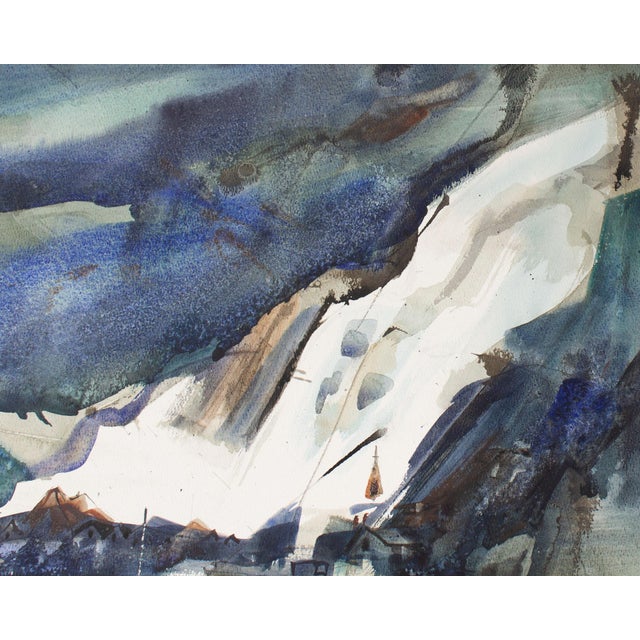 1988 Signed Watercolor Landscape Painting by Virginia Brooks For Sale In Indianapolis - Image 6 of 8