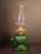 Mid-Century Modern Vintage Hollywood Regency l.e. Smith Emerald Green Moon & Star Glass Finger Oil Lamp Brass Burner Chimney For Sale - Image 3 of 18