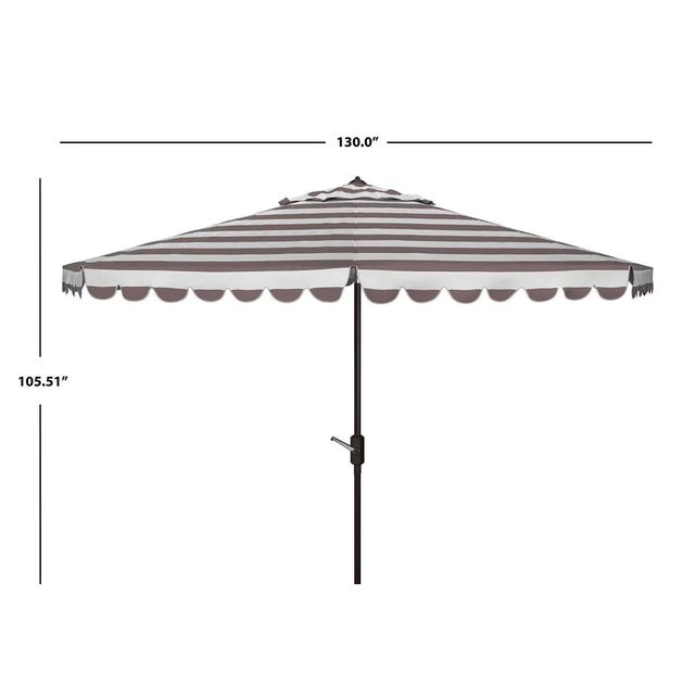 Contemporary Vienna 11 Ft Crank Umbrella - Gray/White For Sale - Image 3 of 4