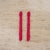 Asparagus Beeswax Taper Candles in Dragonfruit Pink - a Pair For Sale - Image 4 of 5