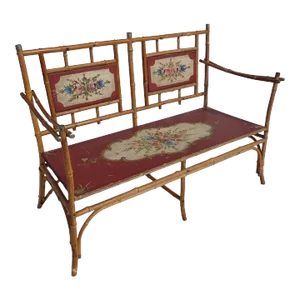 Late 19th Century Antique Bamboo Eastlake Style Settee