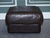 Vintage Brown Leather Ottoman For Sale - Image 6 of 11
