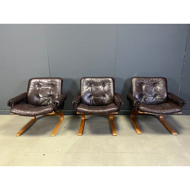 Kengu Armchairs from Elsa & Nordahl Solheim, 1960s, Set of 3 For Sale - Image 4 of 17