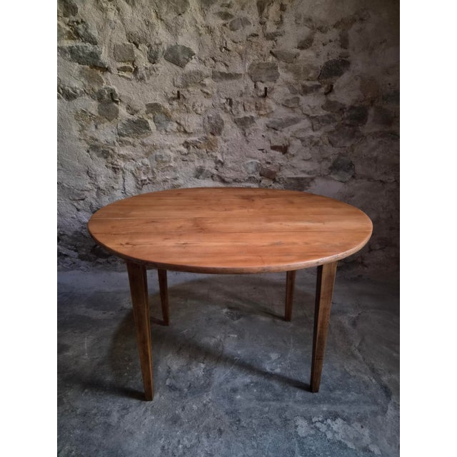Antique French Rustic Cherrywood Drop-Leaf Table, 1900s For Sale - Image 14 of 17