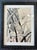 Art Deco 1978 Original Pen and Ink Drawing Set of 2, Framed, Mushrooms and Butterflies For Sale - Image 3 of 10