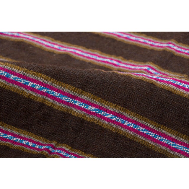 Vintage Panelled Kilim Wool Rug With Pink Stripes by Rug & Kilim, 1950-1959 For Sale In New York - Image 6 of 9
