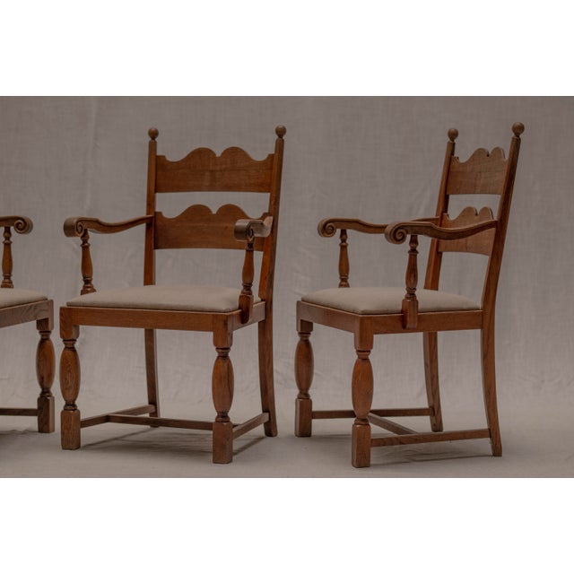 1950s Mid-Century French Dining Chairs after Charles Dudouyt, 1950s, Set of 4 For Sale - Image 5 of 18