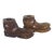 Vintage Folk Art Hand Carved Wood Boot Candleholders, a Pair For Sale