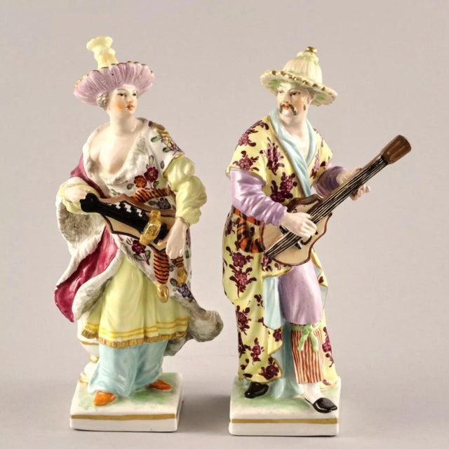 Porcelain Musicians from KPM, Set of 2 For Sale - Image 3 of 8