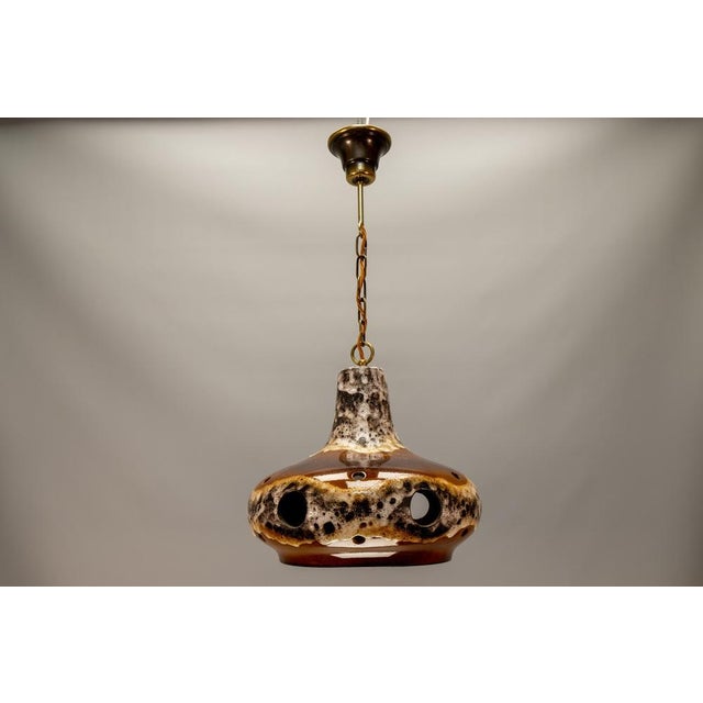 German Mid-Century Modern Fat Lava Ceramic Pendant Light, 1970s For Sale - Image 18 of 18