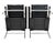 Black Vintage Black Leather Armchairs by Le Corbusier for Cassina, 1960s, Set of 2 For Sale - Image 8 of 9