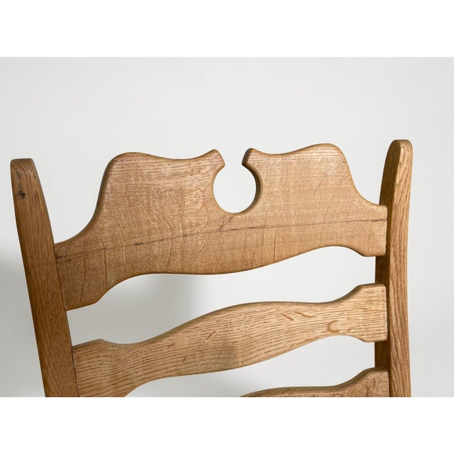 Mid-Century Danish Razorblade Dining Chairs in Oak by Henning Kjærnulf for E.G. Møbler, 1960s, Set of 6 For Sale - Image 14 of 15