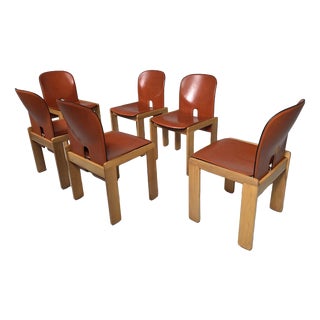 121 Dining Chairs by Afra & Tobia Scarpa for Cassina, 1960s, Set of 6 For Sale
