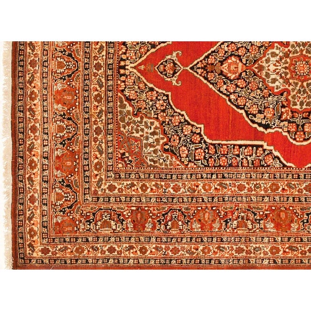 1900 - 1909 Antique Persian Tabriz Oriental Carpet in Small Size with Central Medallion For Sale - Image 5 of 5