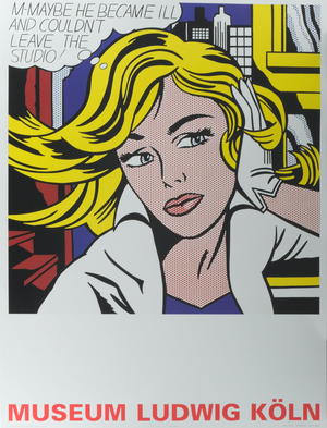 May Be Girl Poster after Roy Lichtenstein