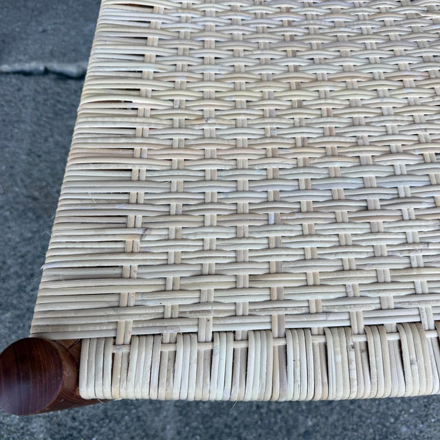 Wood Set of 6 Hans Wegner Teak Dining Chairs With New Rushed Seats Ch-40 Teak For Sale - Image 7 of 12