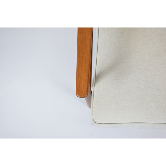 Vintage Armchair in Beige and Teak, 1970s For Sale - Image 11 of 18