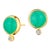 Syna Chrysophrase Yellow Gold Baubles Earrings with Diamonds, a Pair For Sale