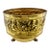 Vintage English Embossed Brass Footed Planter Cachepot For Sale