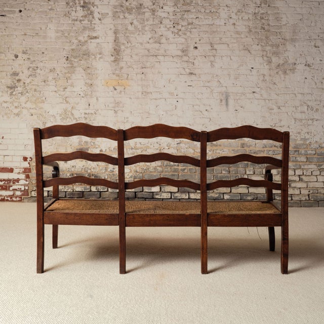 19th Century French Provincial Oak Canapé (Restored) For Sale - Image 4 of 7