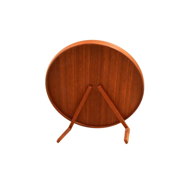 Luxus Mid Century Uno and Osten Kristiansson Teak Table Mirror Luxus Sweden For Sale - Image 4 of 12