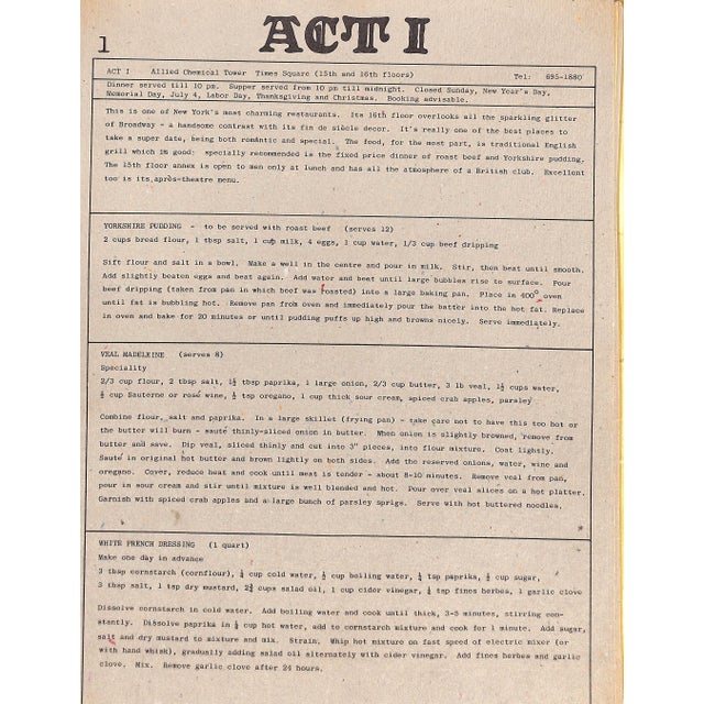 "New York a La Carte" 1968 For Sale - Image 11 of 18
