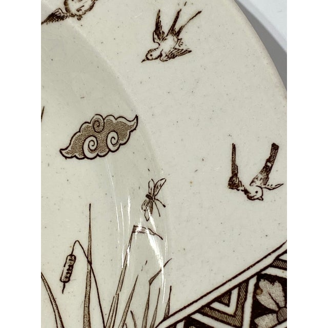 Antique W. H. Grindley and Tunstall Soup Bowl in Burmah Pattern For Sale - Image 6 of 9