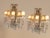 Large Antique Italian Mirrored Crystal Sconces, Set of 2 For Sale - Image 8 of 15