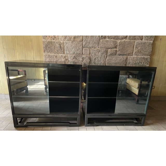 Mid-Century Modern Mid Century Glass Front Display Cabinets - A Pair For Sale - Image 3 of 18