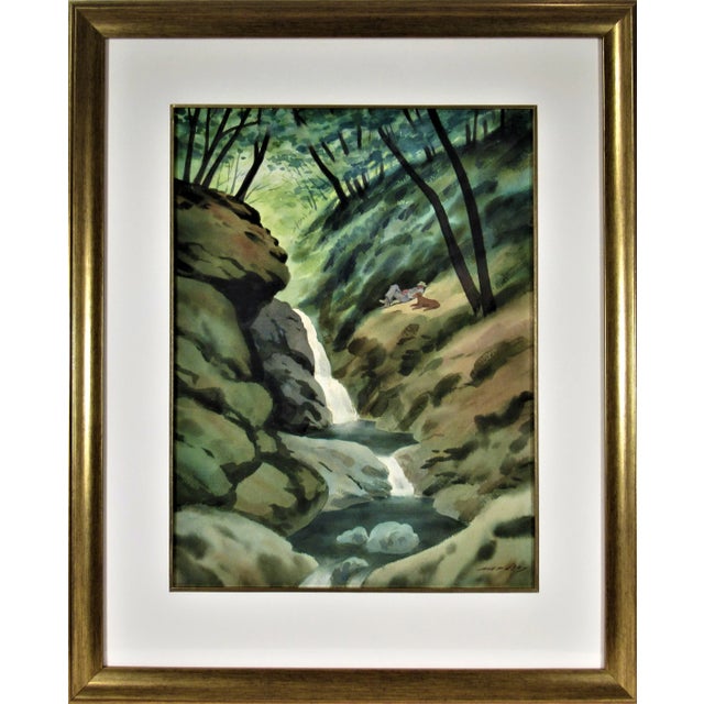 Paint Nat Levy, Taking a Rest, Circa 1950 For Sale - Image 7 of 7