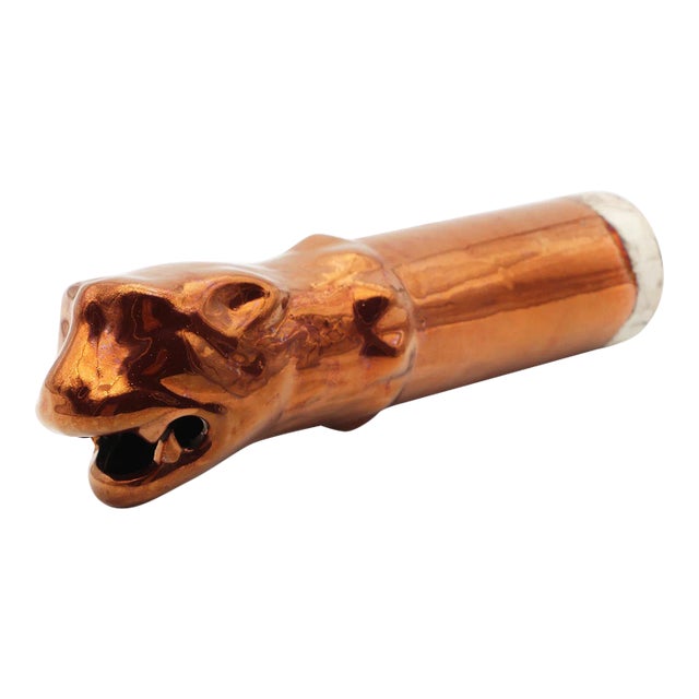 French Mid-Century Caramel Gargoyle, Earthenware For Sale