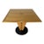 Mid-Century Modern 1980’s Postmodern Art Deco-Style Italian Pedestal Game Table With Black Metal Base For Sale - Image 3 of 13